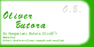 oliver butora business card